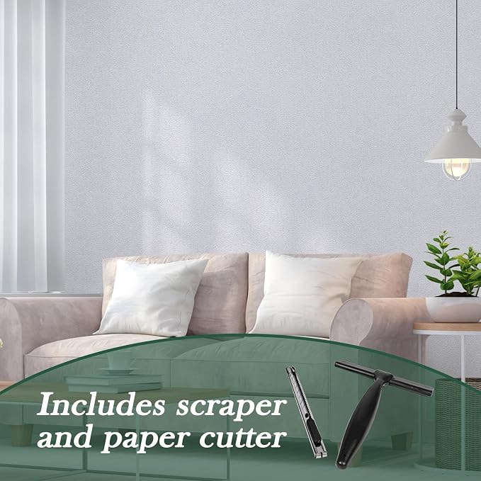 Abyssaly White Wallpaper Peel and Stick 118"X17.7" Contact Paper - Image 2