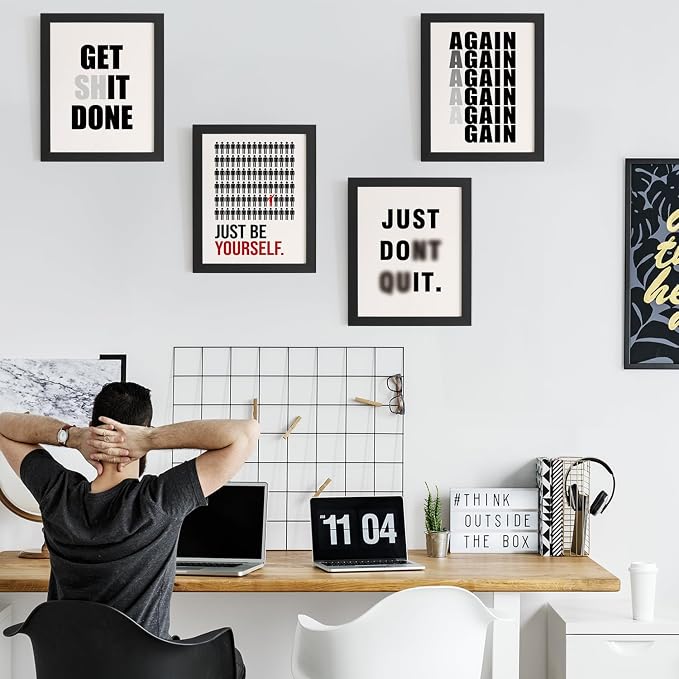 DSHFG Motivational Office Wall Art Prints Set of 4, Office Artwork Wall Decor - Image 3