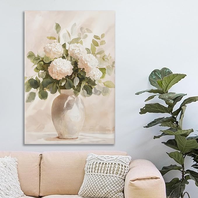 Hand painted Rustic Farmhouse Flower Canvas Wall Art, Soothing Calming Nature - Image 7