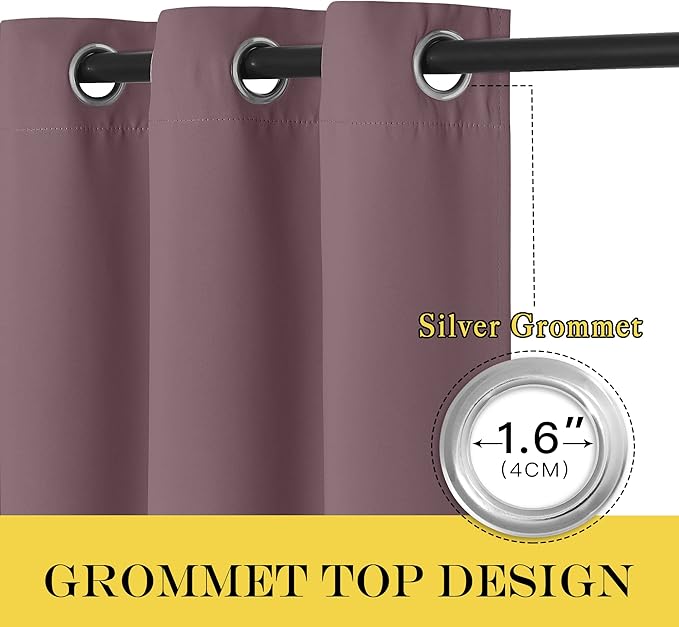 NICETOWN Room Divider Curtain 132 Inches Long, Wide Blackout Sliding Door - Image 4