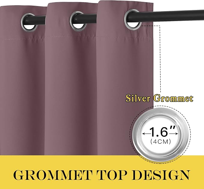 NICETOWN Blackout Small Window Curtain 54 inches Length - Image 3