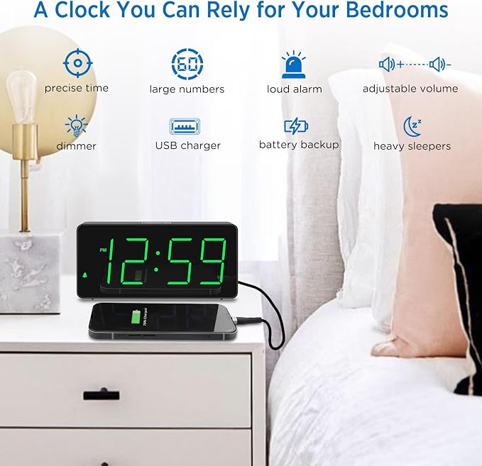 Peakeep Digital Clock, Alarm Clock - Image 3