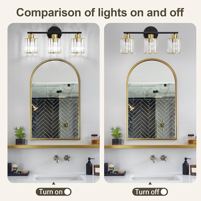Crystal Bathroom Light Fixtures, Bathroom Lighting Fixtures Over Mirror - Image 7