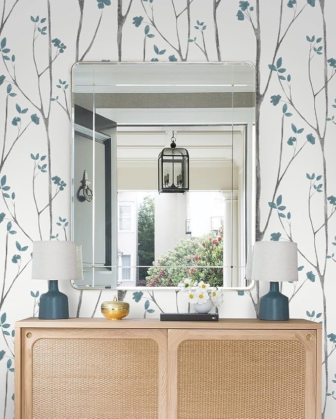 Timeet Peel and Stick Wallpaper Floral Wallpaper Boho Floral Contact Paper - Image 5