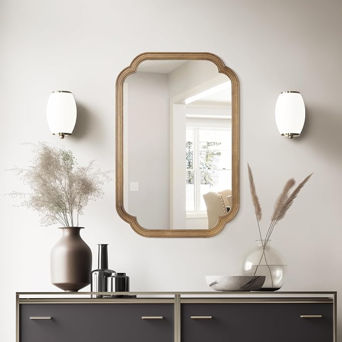 WallBeyond 20" x 30" Rounded Corner Arch Wall Mirror - Image 3