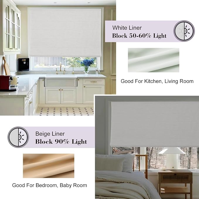 DEJAVU Cordless Linen Roman Shades - Image 6