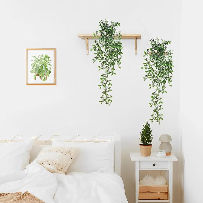 BLEUM CADE Fake Hanging Plants, Faux Mandala Vines Hanging Plant Greenery - Image 8