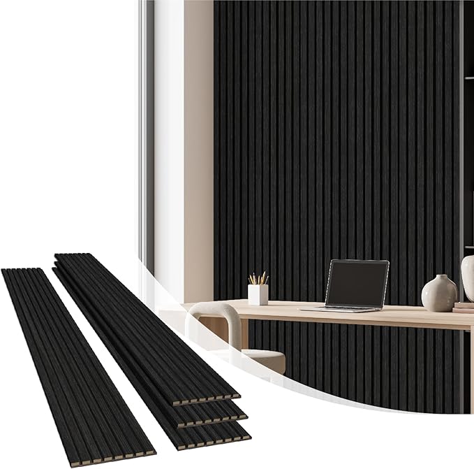 Olanglab Wood Wall Panels 4 Pack, Wood Slat Acoustic Wall Panels, 94.5"x12.6" by Olanglab