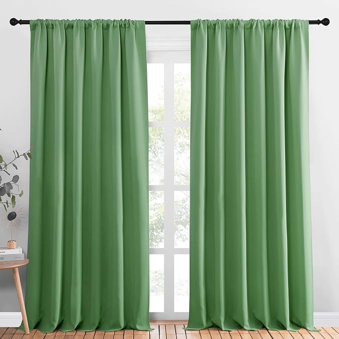 NICETOWN Blackout Curtains Window Draperies, Froest Green, 70 by 95 inches Long by NICETOWN