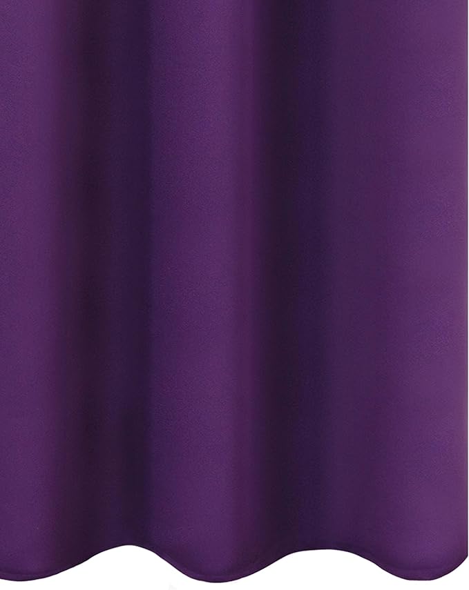 LEMOMO Purple Thermal Blackout Curtains/42 x 72 Inch/Set of 2 Panels Room - Image 9