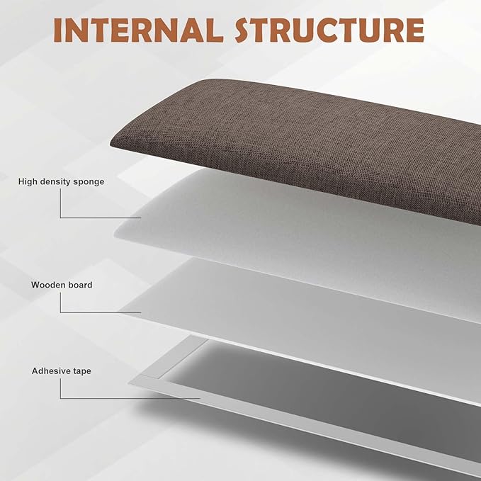 IFNOW Upholstered Wall Mounted Headboard, 3D Soundproof Wall Panels Peel and - Image 3