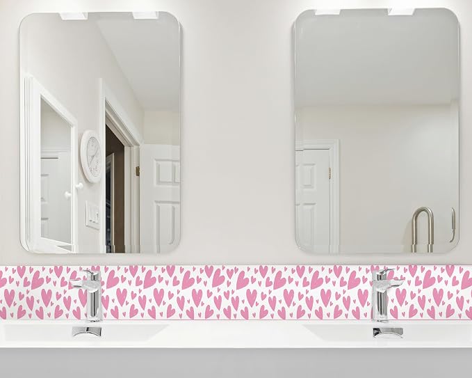 FLFK Pink Heart Wallpaper Border - Image 5