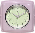 Infinity Instruments Square Retro Wall Clock, Pastel Pink by InfinityInstruments