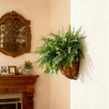 Faux Boston Fern with Hanging Basket – 18in Fake Hanging Fern, Lifelike by QIANYUN