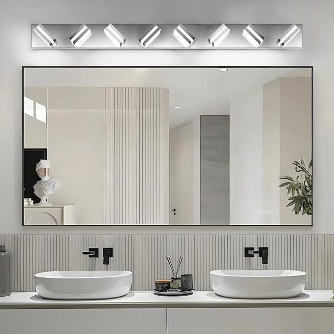 IZORRO LED Modern Bathroom Lights Fixtures, Chrome Acrylic Wall Lighting - Image 6