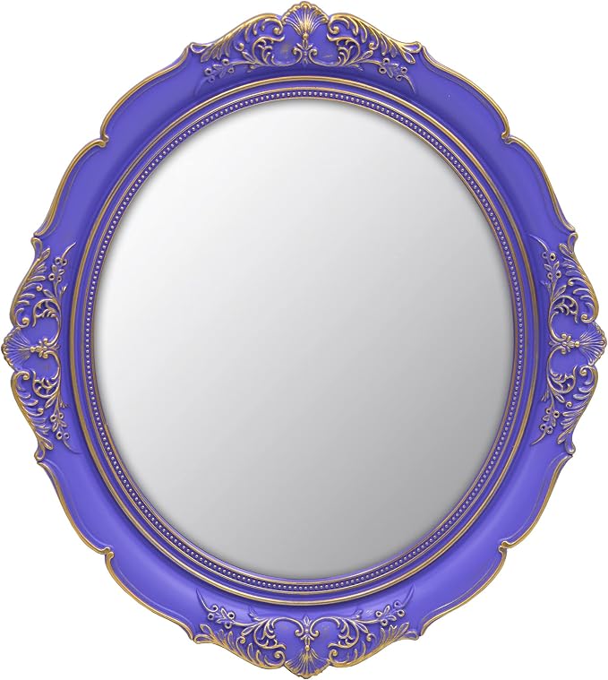 YCHMIR 14.8 x 13.1 inch Oval Wall Mirror Vintage Style by YCHMIR