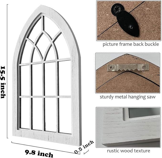 ZEXUIRU 2 Set. Rustic Wall Mirrors - Image 6