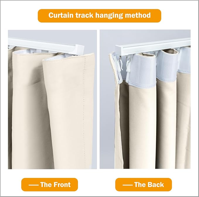 hoeflife Room Divider Curtains Blackout Floor to Ceiling Curtain - Image 5