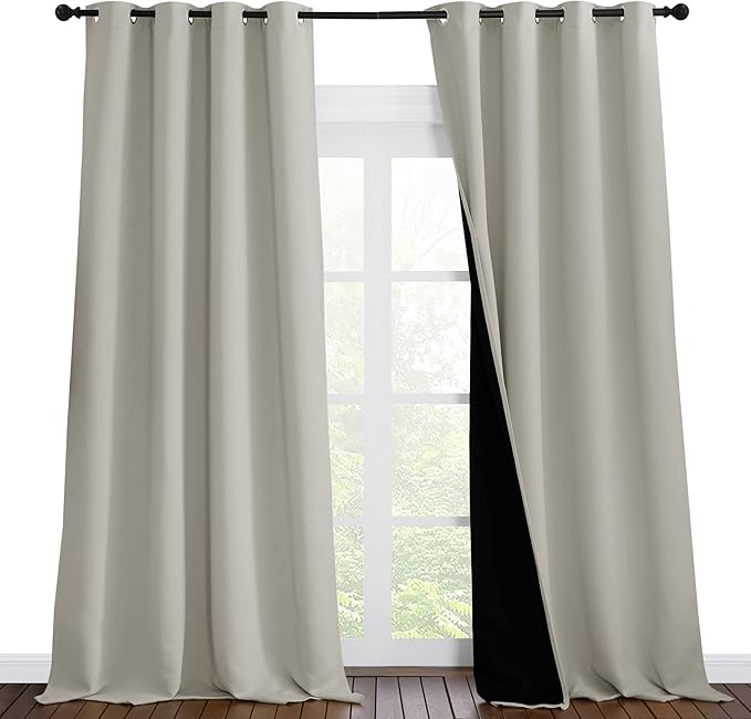 NICETOWN Full Shading Curtains 96 inches Long 2 Panels Set by NICETOWN