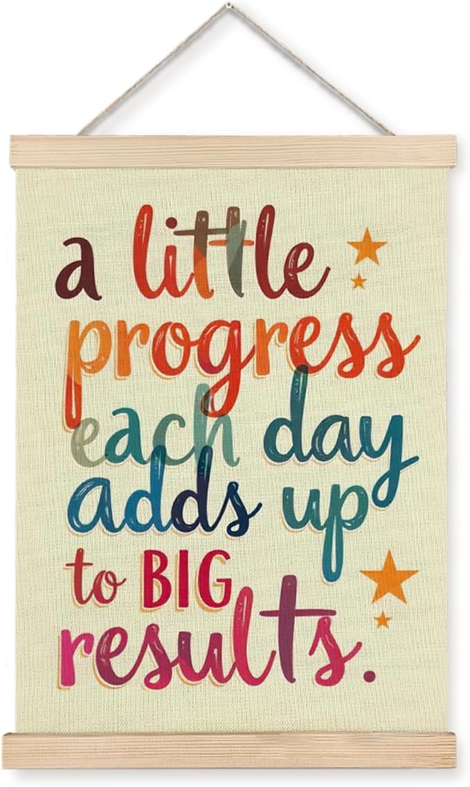 Supwhd Colourful Positive Affirmations Wall Decor, Inspirational Add Up to Big by Homedecoration
