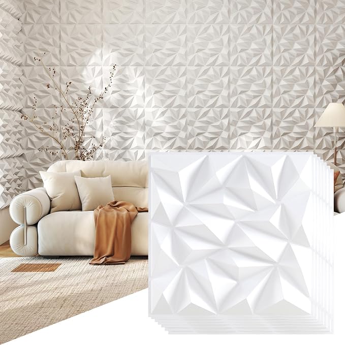 Giantex 20 Pack 3D Wall Panels, Lightweight Waterproof, DIY Cut & Paint by Giantex