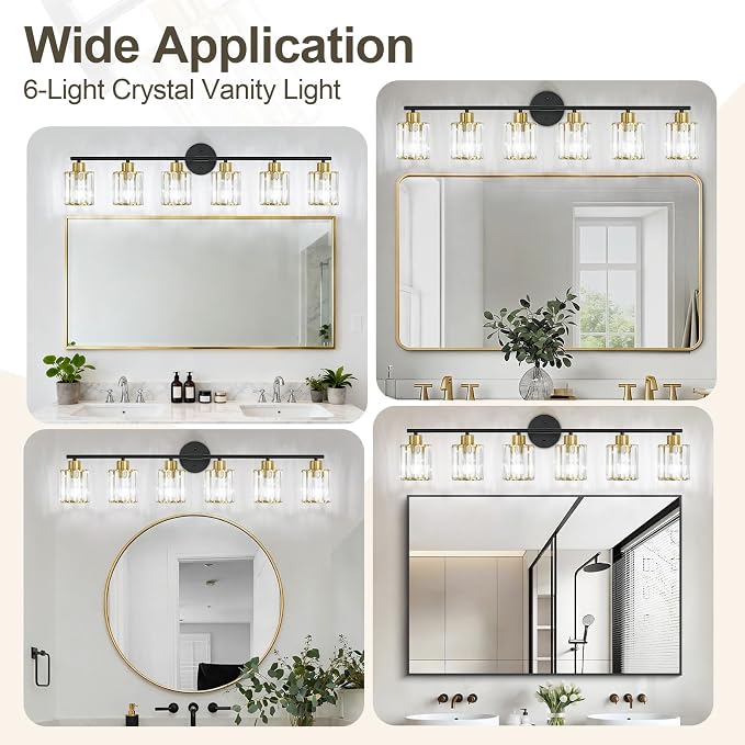 Crystal Bathroom Light Fixtures, Bathroom Lighting Fixtures Over Mirror - Image 6