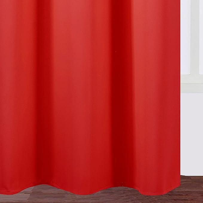 LEMOMO Blackout Curtains 38 x 84 inch/Bright Red Curtains Set of 2 - Image 8