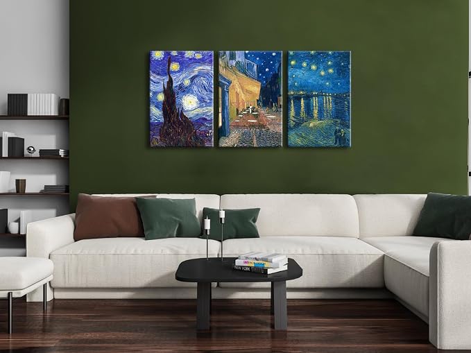 Wieco Art Large 3 Panels Canvas Prints of Vincent Van Gogh Paintings - Image 5