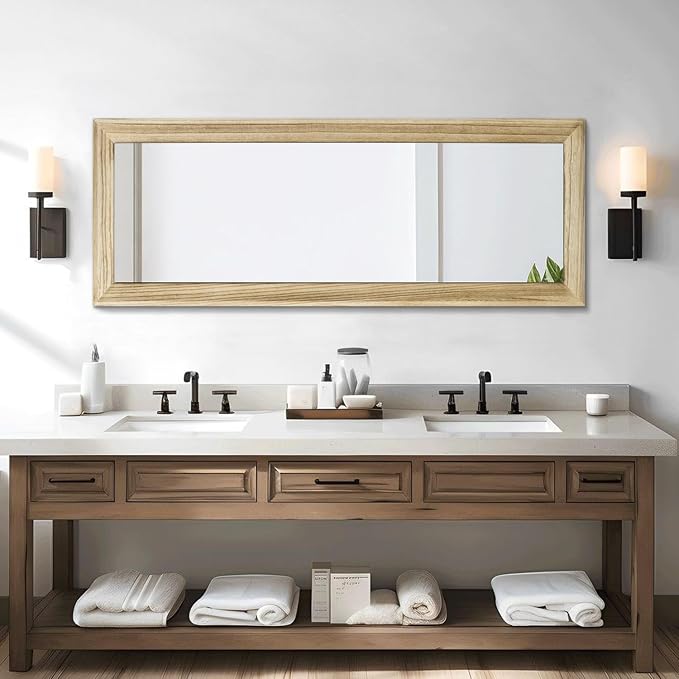 AAZZKANG Full Length Door Mirror Wooden Frame Large Mirrors - Image 5