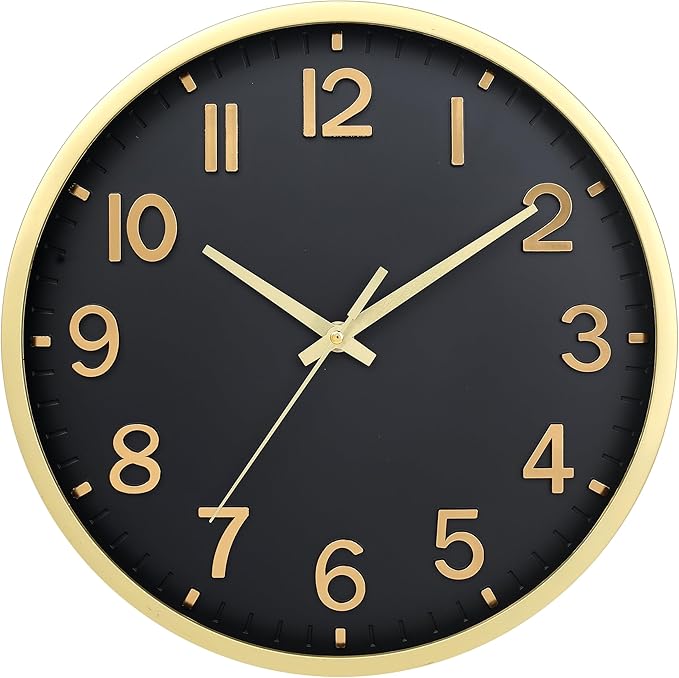 Wall Clocks Battery Operated 10 inch Modern Wall Clock, Silent Non Ticking Wall by Unknown