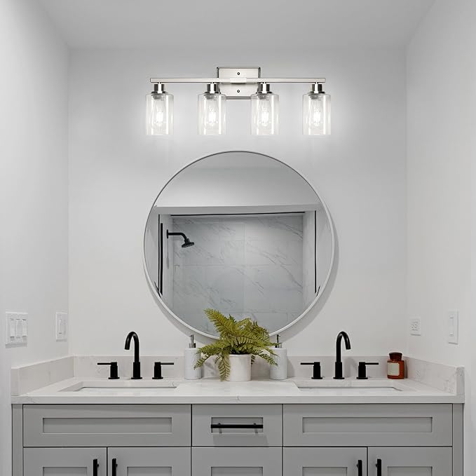 Ascher Bathroom Light Fixtures, 4-Light Vanity Lights - Image 9