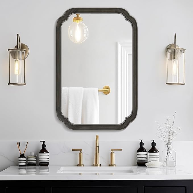 WallBeyond 20" x 30" Rounded Corner Arch Wall Mirror by WallBeyond