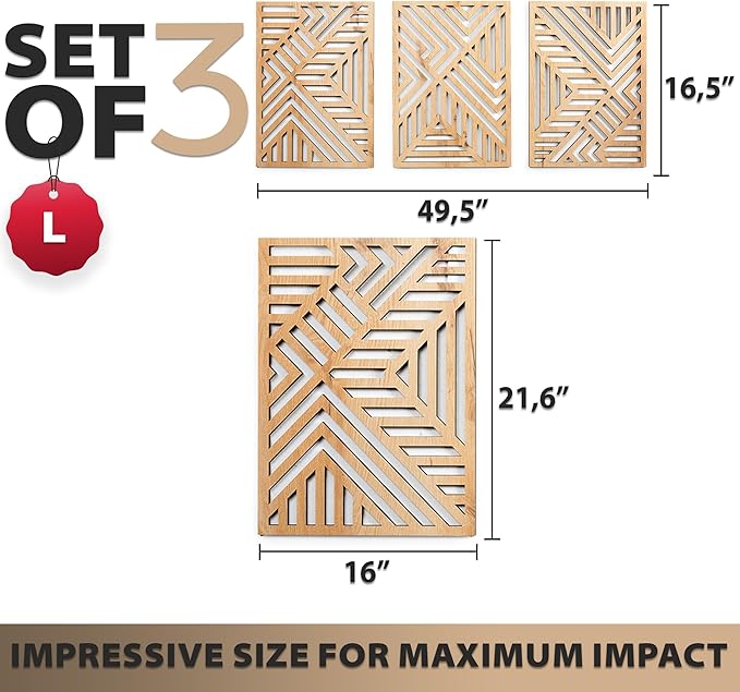 qmmp Modern Wooden Wall Sculptures - Image 5