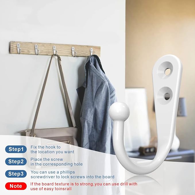 ZAYBOD Coat Hooks for Wall, Decorative Hanging Hooks for Coats, and Bags - Image 5
