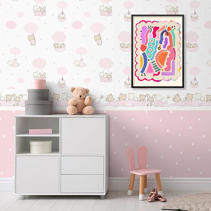 Funky Cute Kids Abstract Wall Art Trendy Bright Colorful Poster 08x10 inch - Image 6