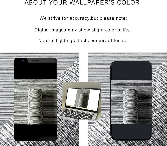 Grasscloth Textured Wallpaper Dark Gray Linen Thick 24" X 394" Fabric Contact - Image 4