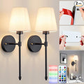 Battery Operated Wall Sconces Set Of 2, Wireless Battery Wall Light by Nekhung