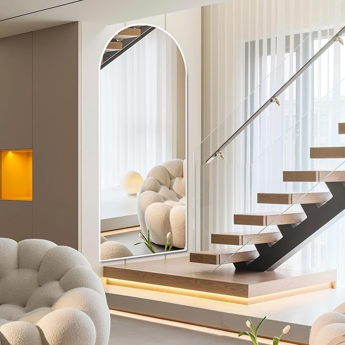 Rowjut Floor Mirror Arched Full Length Mirrors, Mirror Full Length Standing - Image 4
