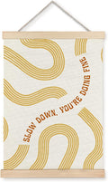 Yomisex Yellow Slow Down You're Doing Fine Inspirational Wall Art Poster by VintageHomeDecor