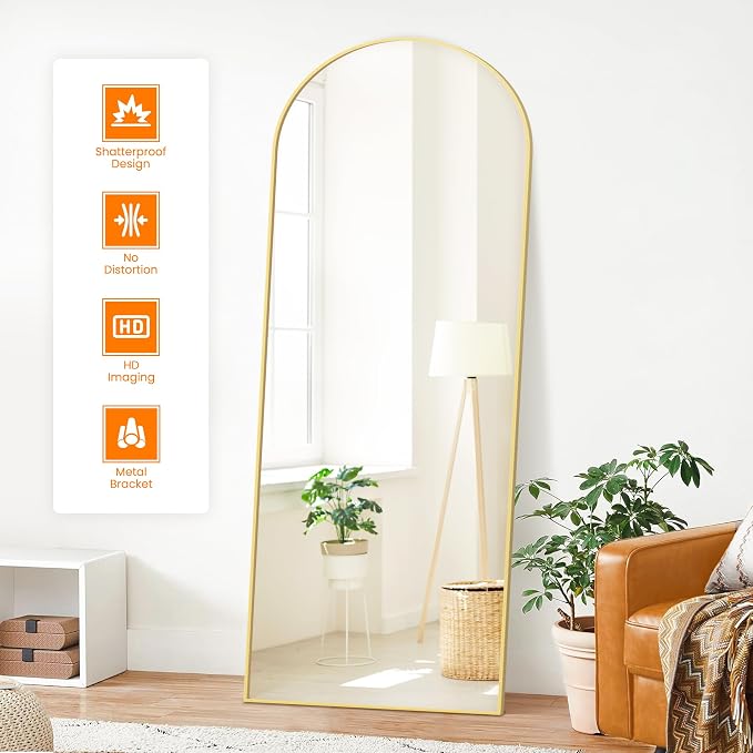 TRAHOME Full Length Arched Mirror, Living Room, Dressing Room - Image 2