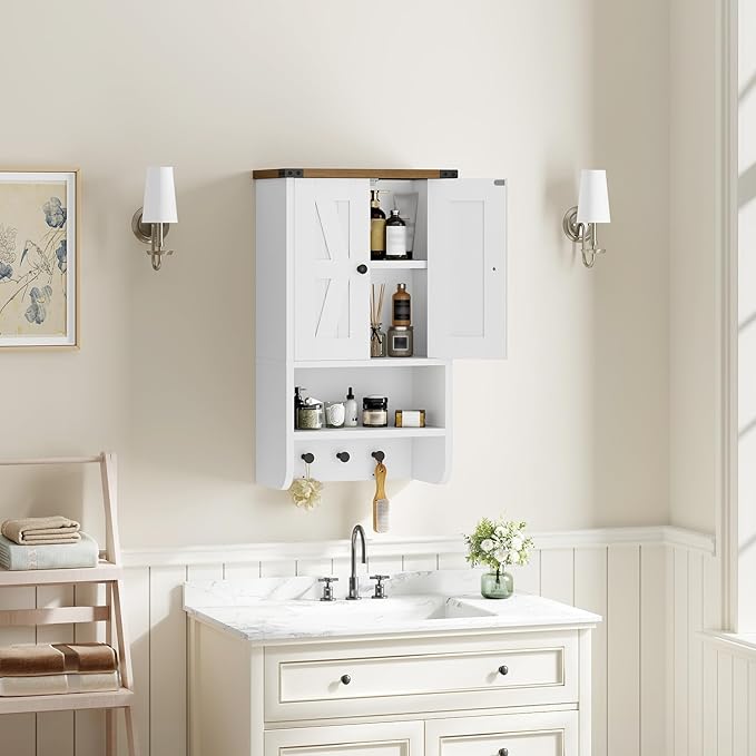 MAHANCRIS Bathroom Wall Cabinet, Farmhouse Medicine Cabinet - Image 5