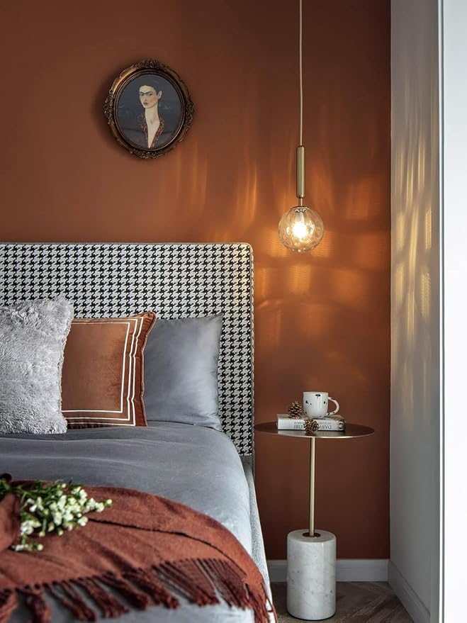 Safiyya Peel and Stick Wallpaper Dark Orange Contact Paper 393"x17.7" Solid - Image 8