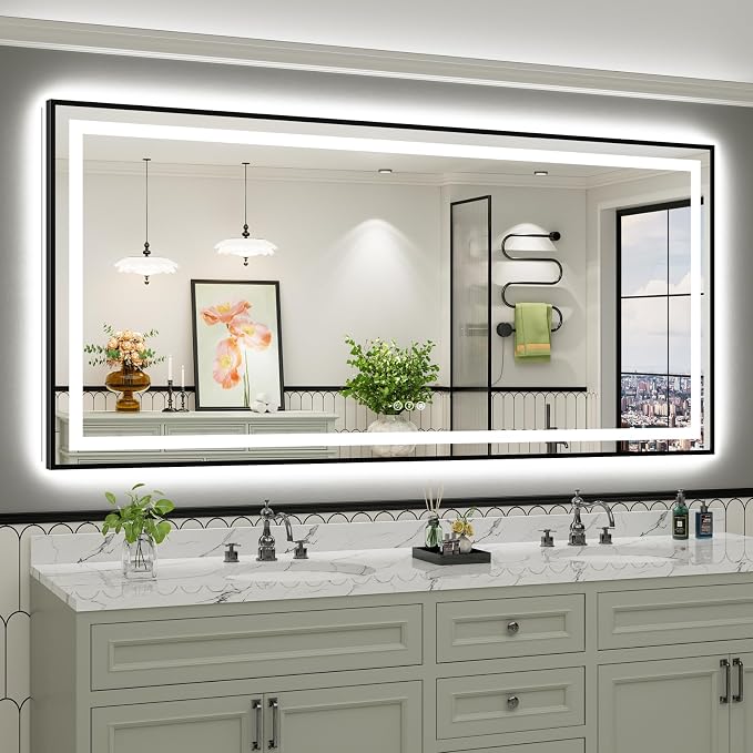 84x40 Inch LED Bathroom Mirror by Briivuemodernmirrors