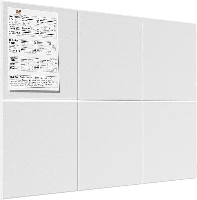 MaxGear Large Cork Board for Wall 36" x 24", 6 Pack Felt Wall Tiles by MaxGear