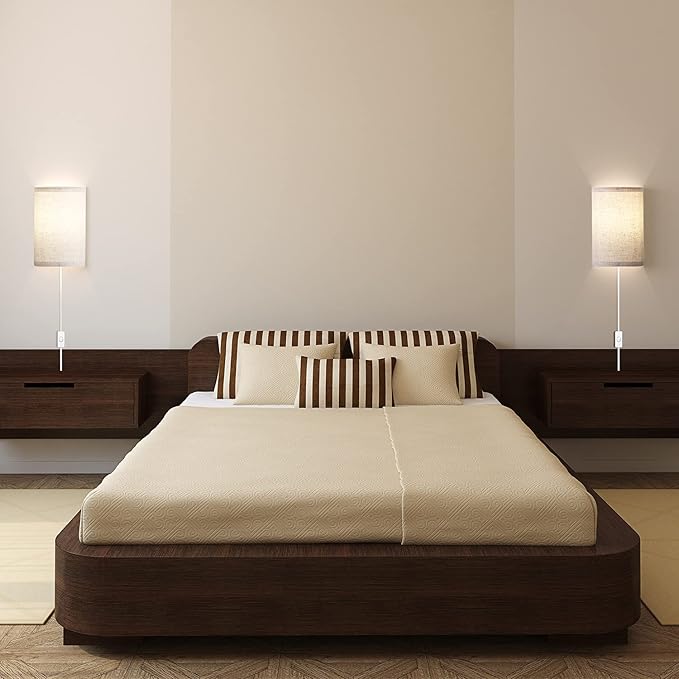 AVV Wall Sconces Set of Two, Wall Lamp Plug in - Image 5