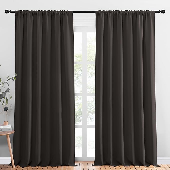 NICETOWN 2 Panels Blackout Curtains, Rod Pocket Thermal Insulated Drapess by NICETOWN