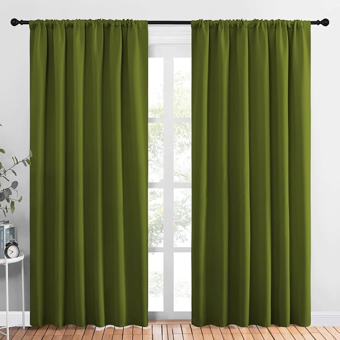 NICETOWN 2 Panels Blackout Curtains, Rod Pocket Thermal Insulated Drapes 84 by NICETOWN