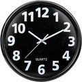 Plumeet 12'' Wall Clock, Battery Operated Wall Clocks Silent Non-Ticking Quartz by Plumeet