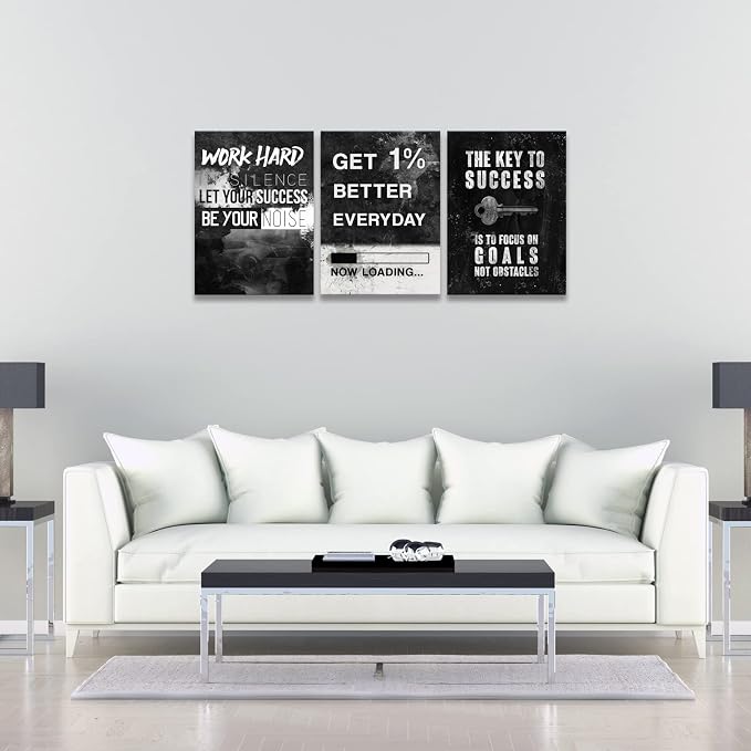 KAWAHONE Motivational Success Canvas Wall Art - Image 3