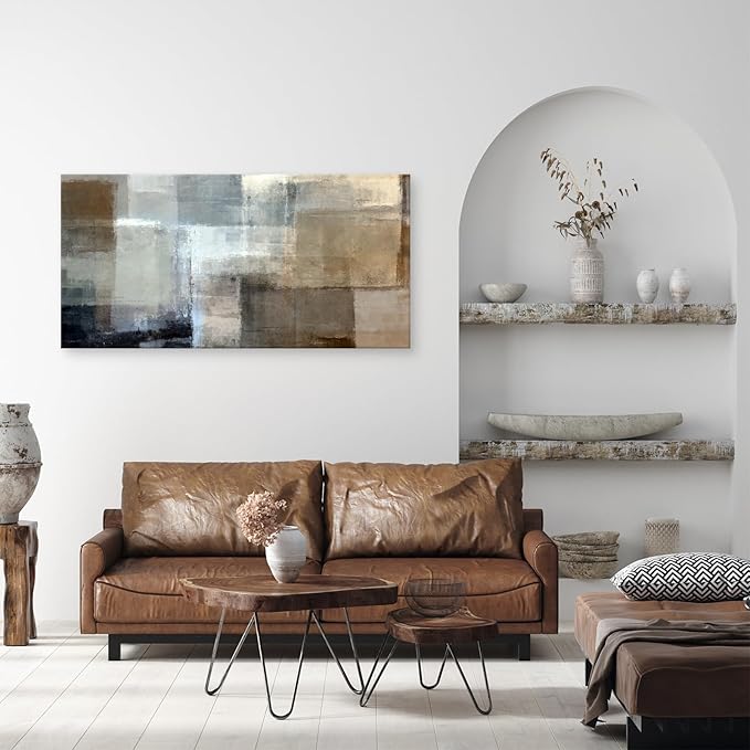 Baisuart A61298 Canvas Prints Abstract Wall Art Print Paintings Grey and Brown - Image 5